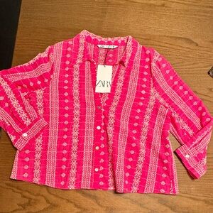 Brand new Zara embroidered shirt